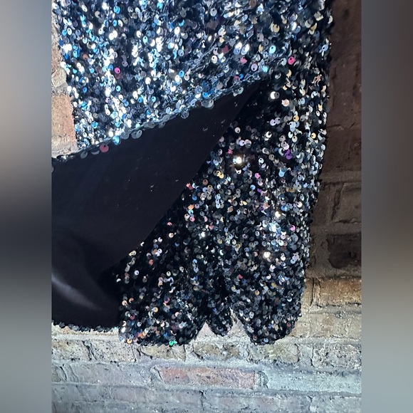 Zara Black Sequin Embellished Top - Picture 3 of 7
